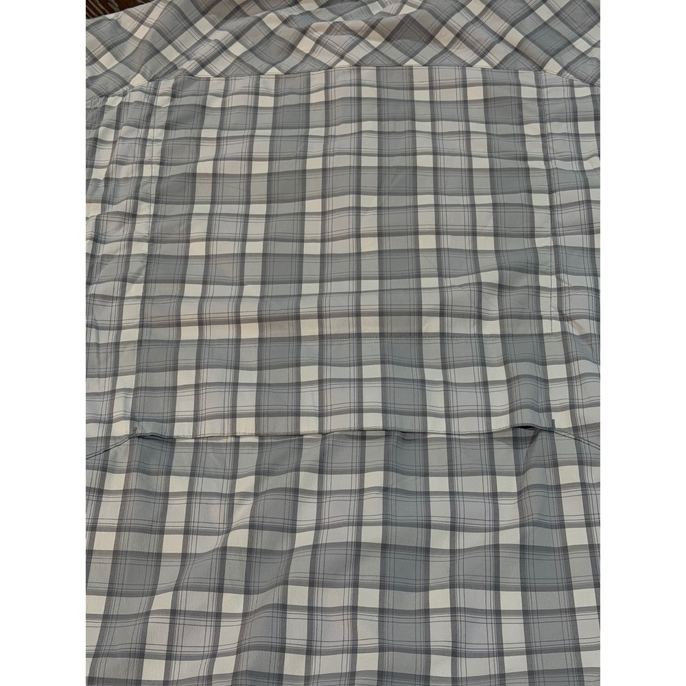 Under Armour Fish Hunter Plaid Long Sleeve Shirt Grey White 1290746 Mens 2XL - Picture 3 of 8